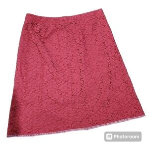 Context Lace Floral Knee Length Skirt Size 8P.